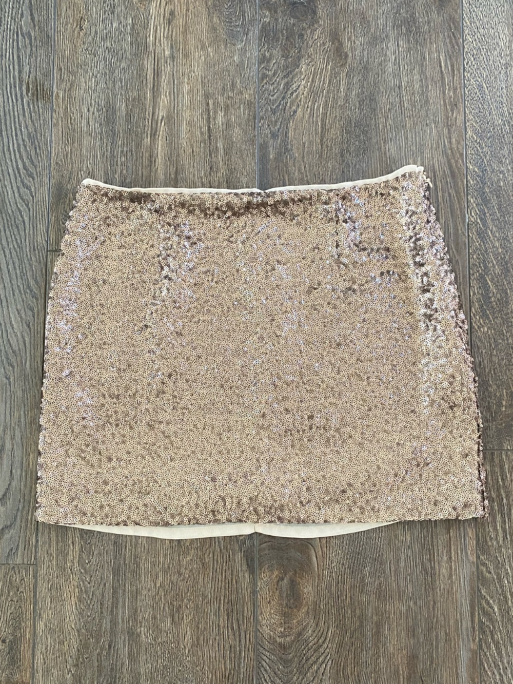GAP Rose Gold Sequin Mini Skirt